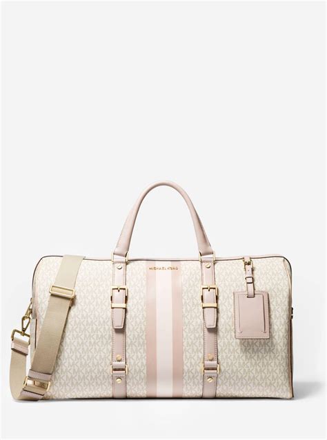 michael michael kors signature travel accessories large weekender|michael kors bedford weekender.